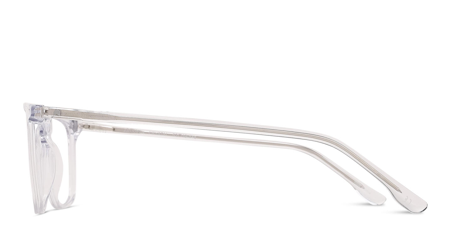 Shop TRICE Logo Unisex Square Eyeglasses in Crystal online.