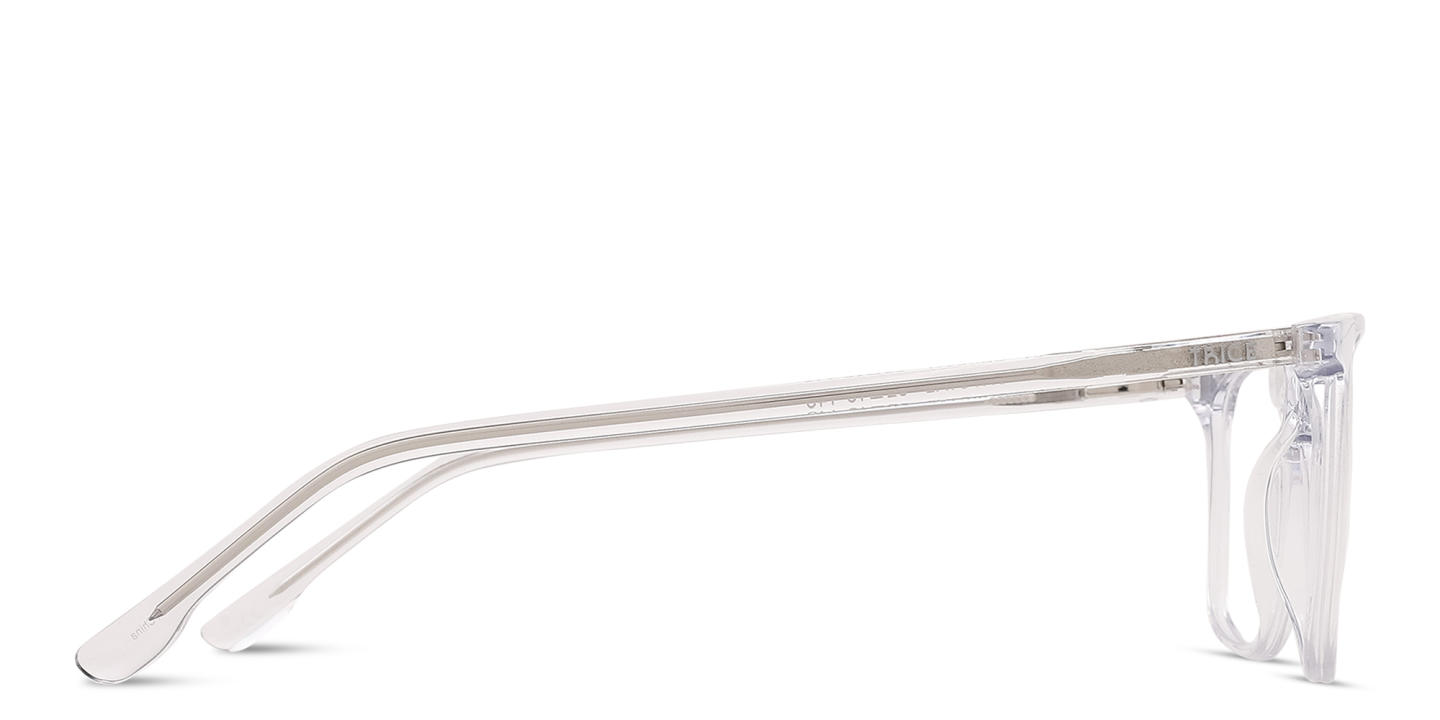 Shop TRICE Logo Unisex Square Eyeglasses in Crystal online.