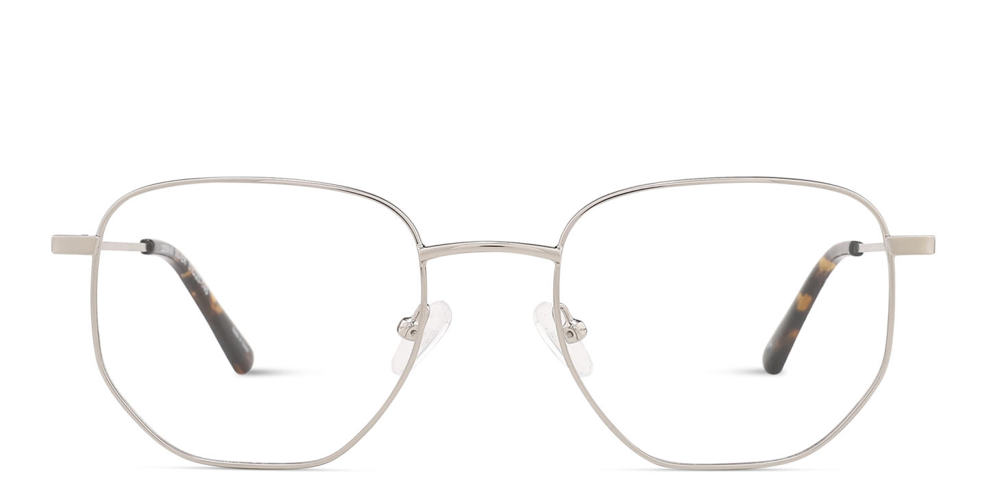 TRICE Logo Unisex Irregular Eyeglasses in Silver – Product Photo 0