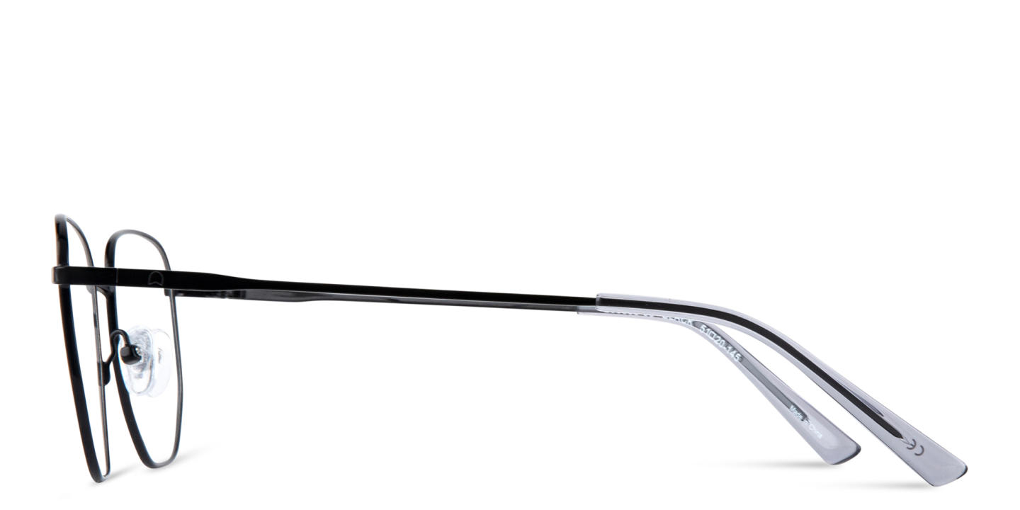 TRICE Logo Unisex Irregular Eyeglasses in Black – Product Photo 2