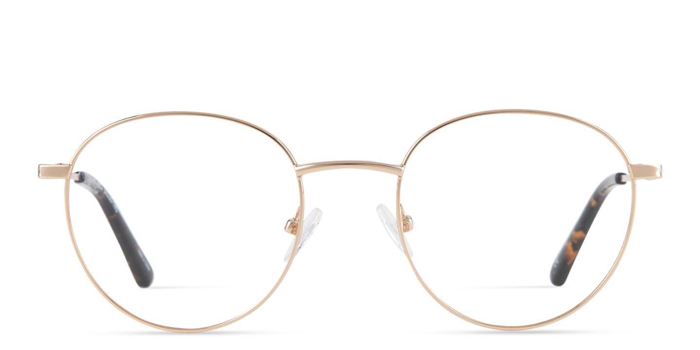 TRICE Logo Unisex Round Eyeglasses in Gold – Product Photo 0