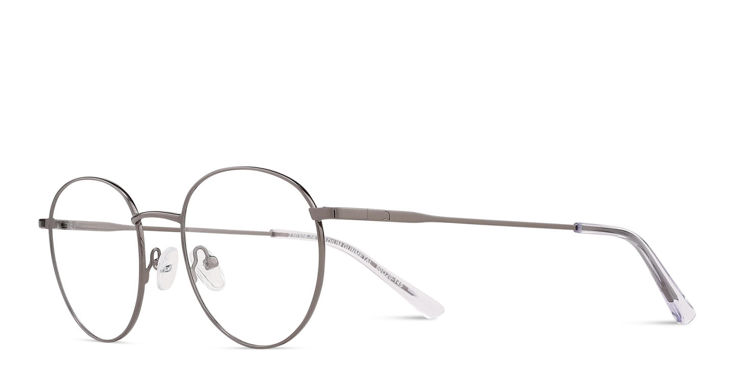 TRICE Logo Unisex Round Eyeglasses in Gunmetal – Product Photo 1