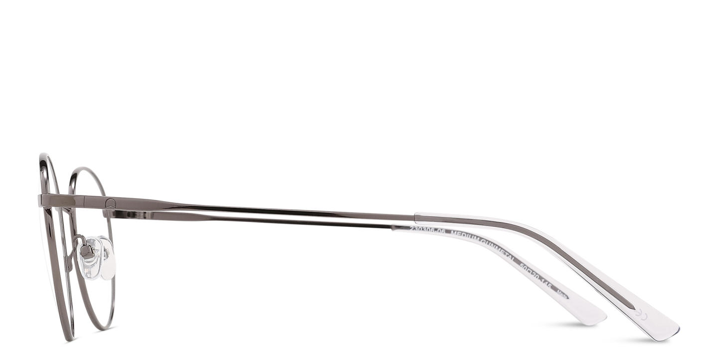 TRICE Logo Unisex Round Eyeglasses in Gunmetal – Product Photo 2