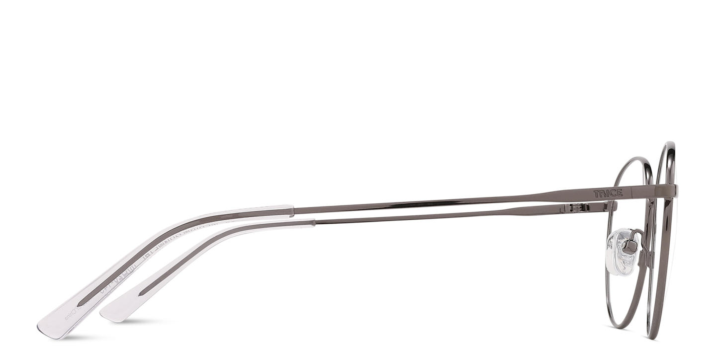 TRICE Logo Unisex Round Eyeglasses in Gunmetal – Product Photo 3