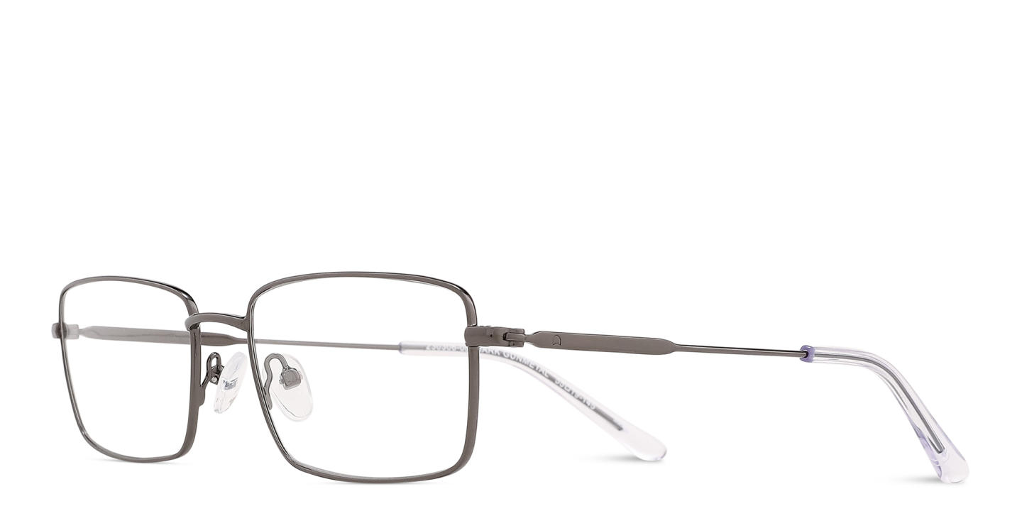 TRICE Logo Rectangle Eyeglasses in Gunmetal – Product Photo 1
