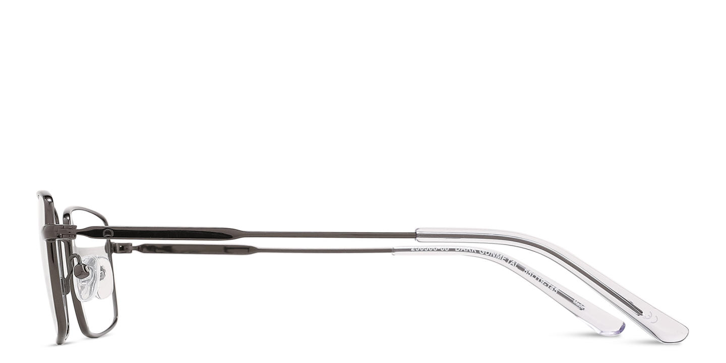 TRICE Logo Rectangle Eyeglasses in Gunmetal – Product Photo 2