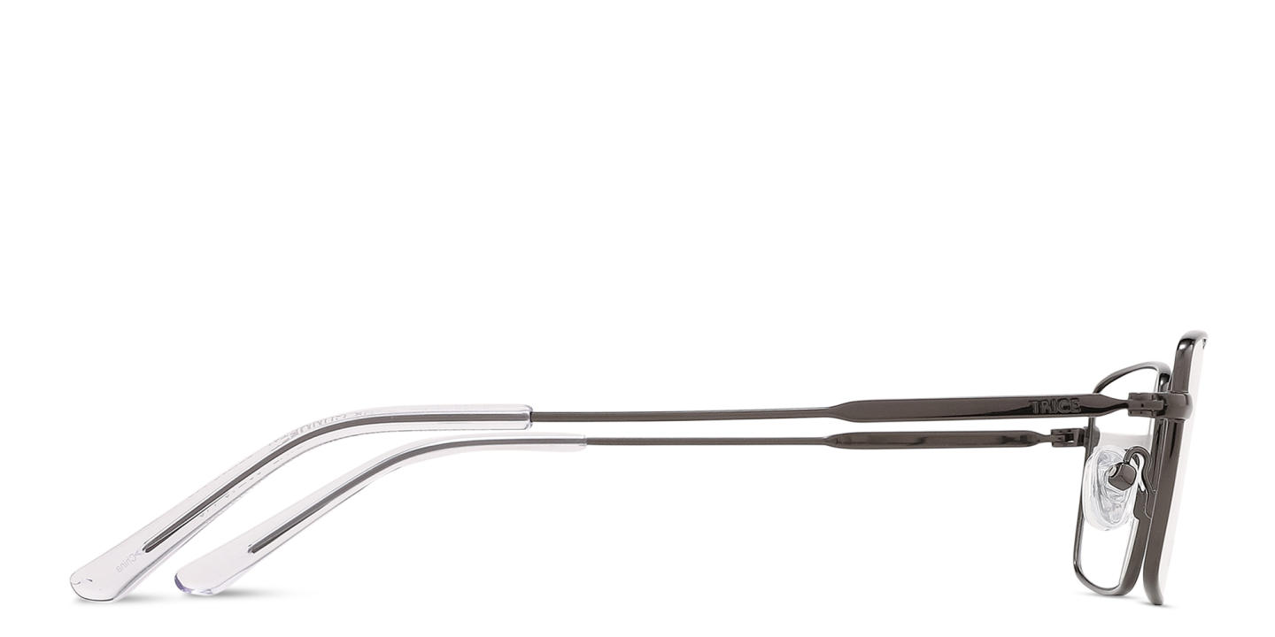 TRICE Logo Rectangle Eyeglasses in Gunmetal – Product Photo 3