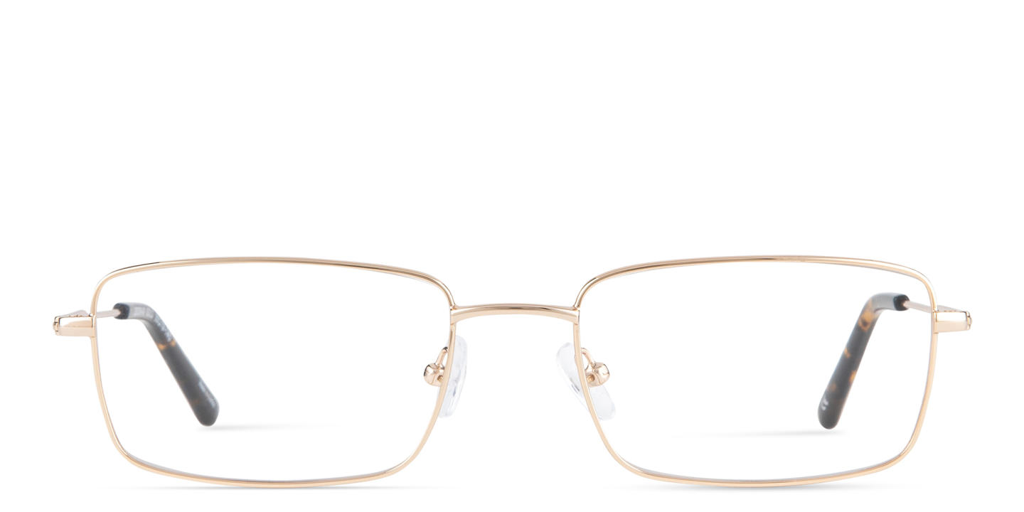 TRICE Logo Rectangle Eyeglasses in Gold – Product Photo 0
