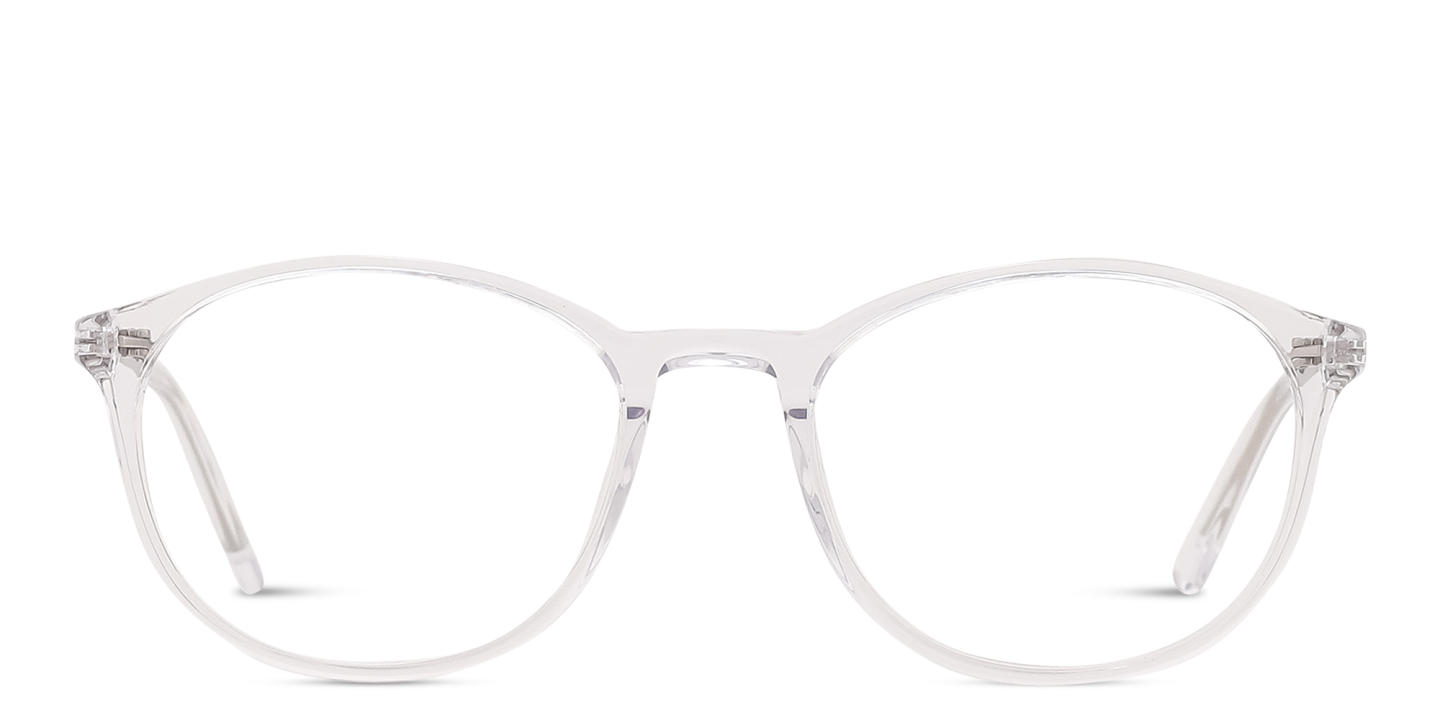 TRICE Logo Round Eyeglasses in Clear – Product Photo 0