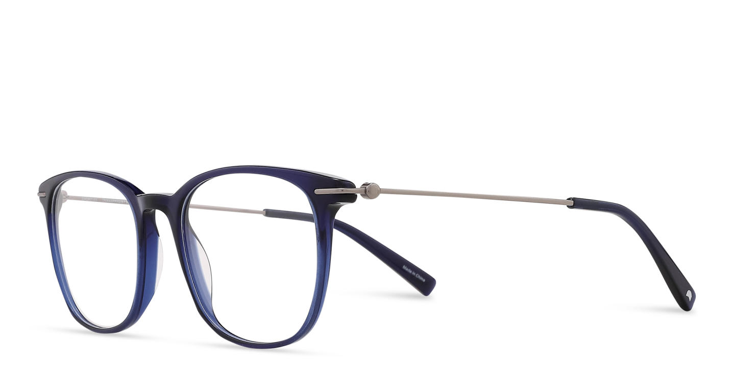 TRICE Logo Square Eyeglasses in Blue – Product Photo 1