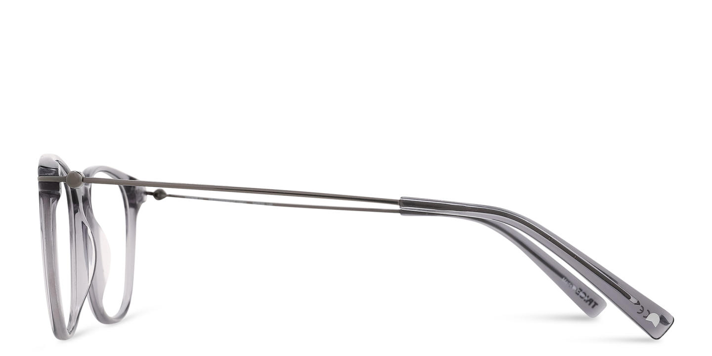 TRICE Logo Square Eyeglasses in Grey – Product Photo 2