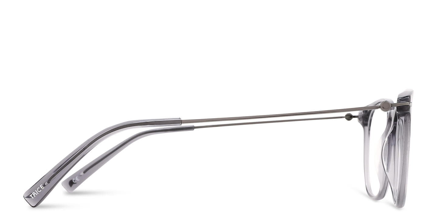 TRICE Logo Square Eyeglasses in Grey – Product Photo 3