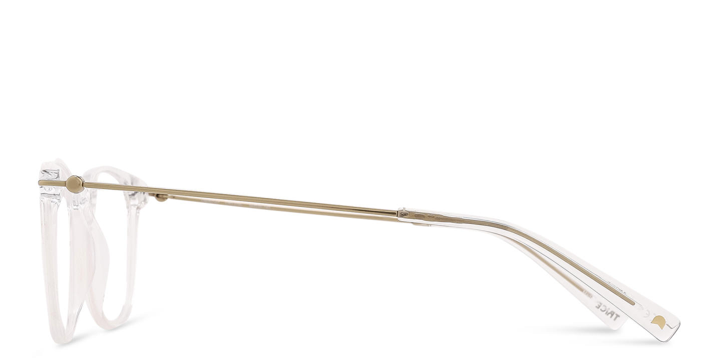 TRICE Logo Square Eyeglasses in Clear – Product Photo 2