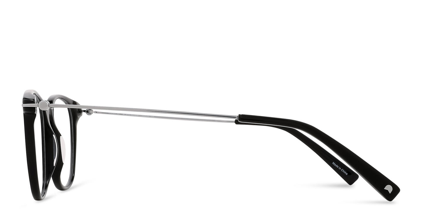 TRICE Logo Square Eyeglasses in Black – Product Photo 2