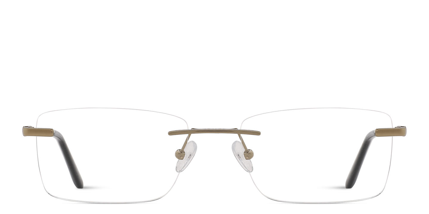 TRICE Logo Rimless Rectangle Eyeglasses in Gold – Product Photo 0
