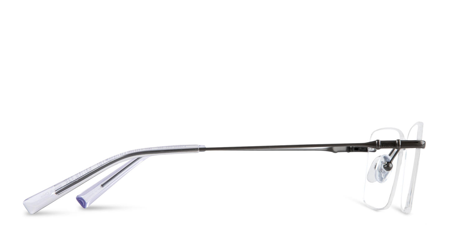 TRICE Logo Rimless Rectangle Eyeglasses in Gunmetal – Product Photo 3