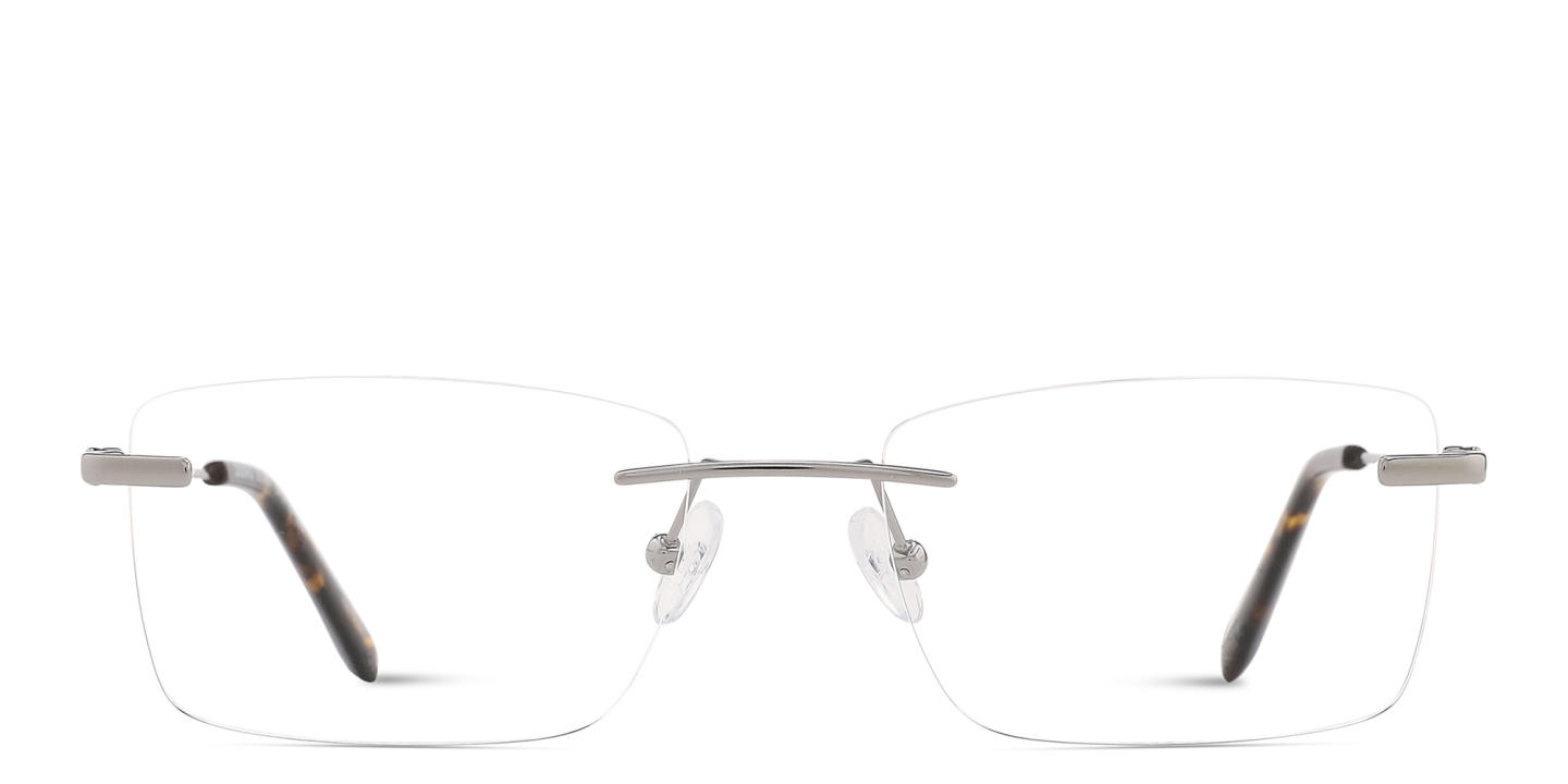 TRICE Logo Rimless Rectangle Eyeglasses in Silver – Product Photo 0