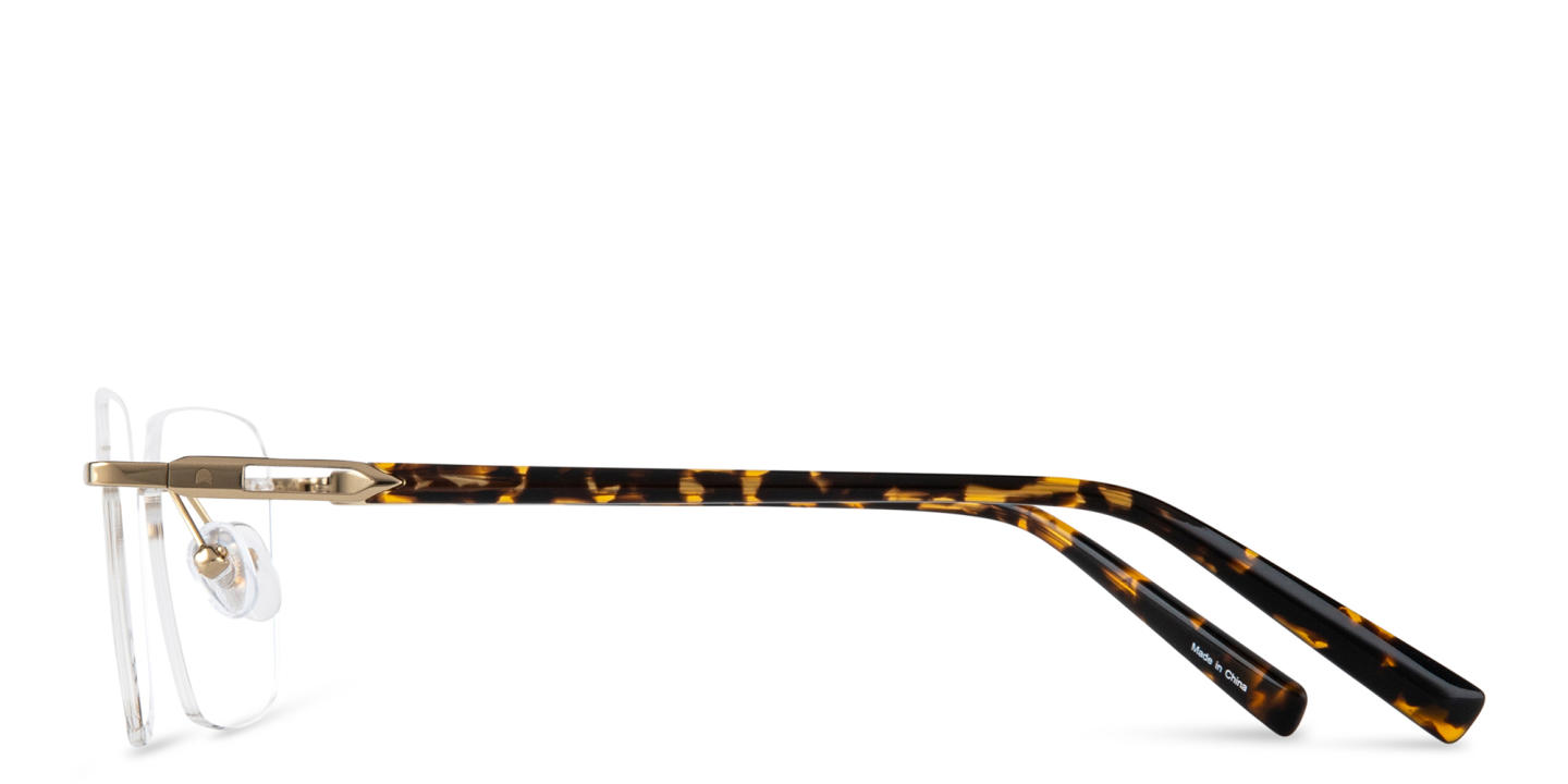 TRICE Logo Rimless Square Eyeglasses in Gold – Product Photo 2