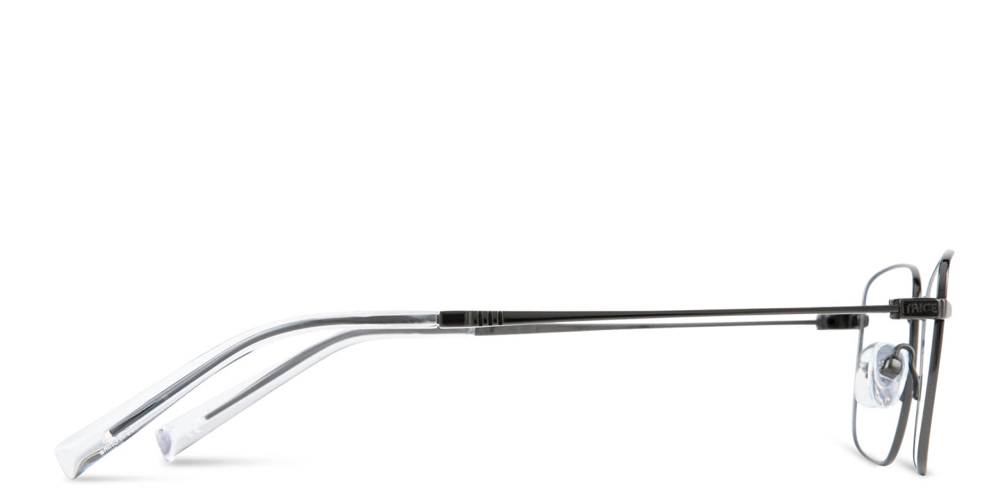 TRICE Logo Rectangle Eyeglasses in Gunmetal – Product Photo 3