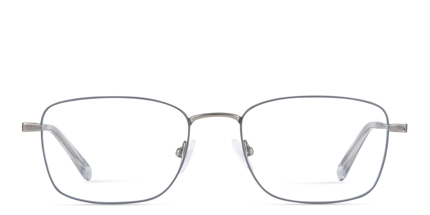 TRICE Logo Rectangle Eyeglasses in Shiny Gunmetal – Product Photo 0