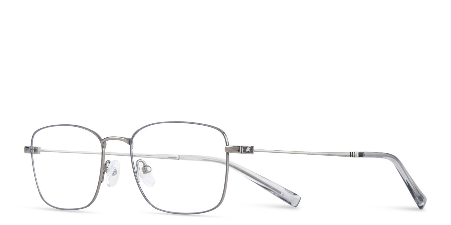 TRICE Logo Rectangle Eyeglasses in Shiny Gunmetal – Product Photo 1