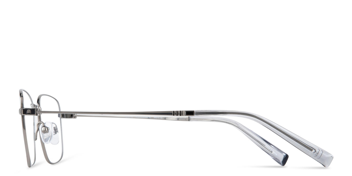 TRICE Logo Rectangle Eyeglasses in Shiny Gunmetal – Product Photo 2