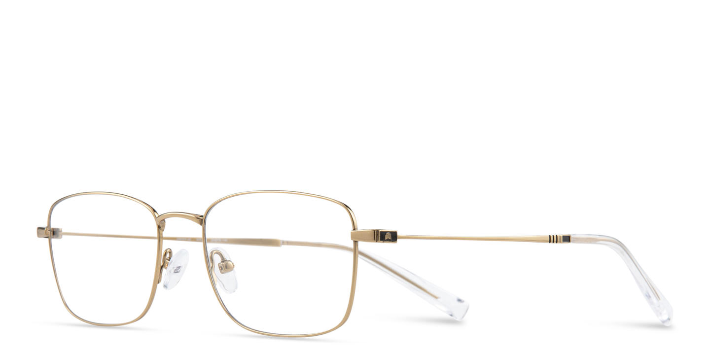 TRICE Logo Rectangle Eyeglasses in Gold – Product Photo 1