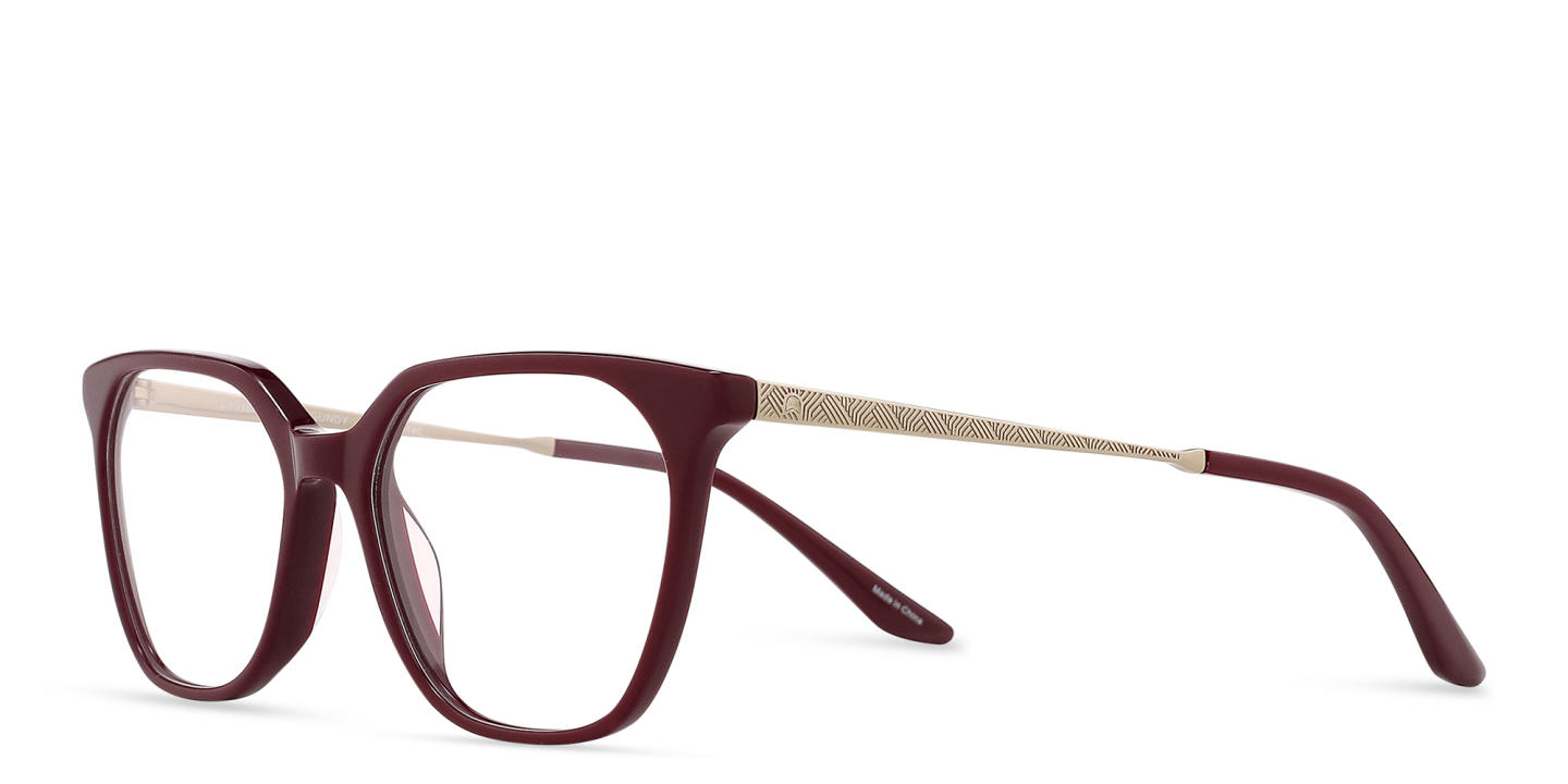 TRICE Logo Cat-Eye Eyeglasses in Burgundy – Product Photo 1