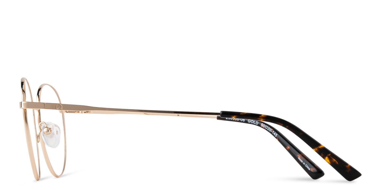 TRICE Logo Round Eyeglasses in Rose Gold – Product Photo 2