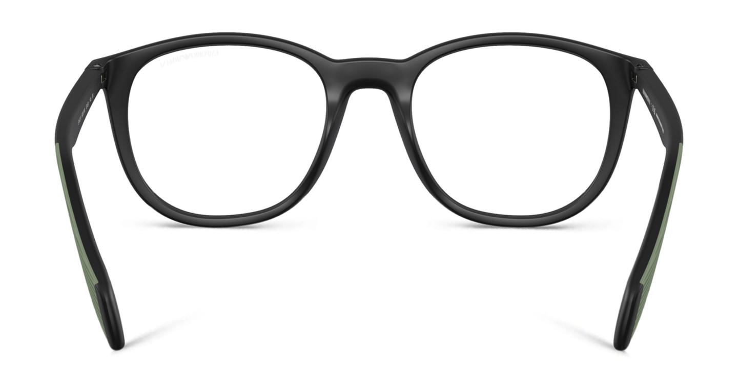 Emporio Armani Round Eyeglasses in Black – Product Photo 3