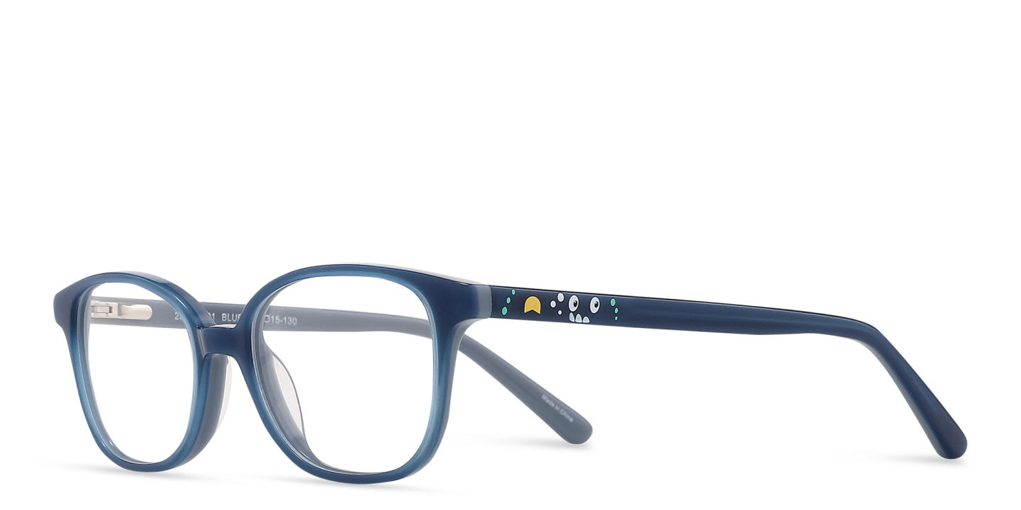 Shop TRICE Logo Kids Square Eyeglasses in Blue online.