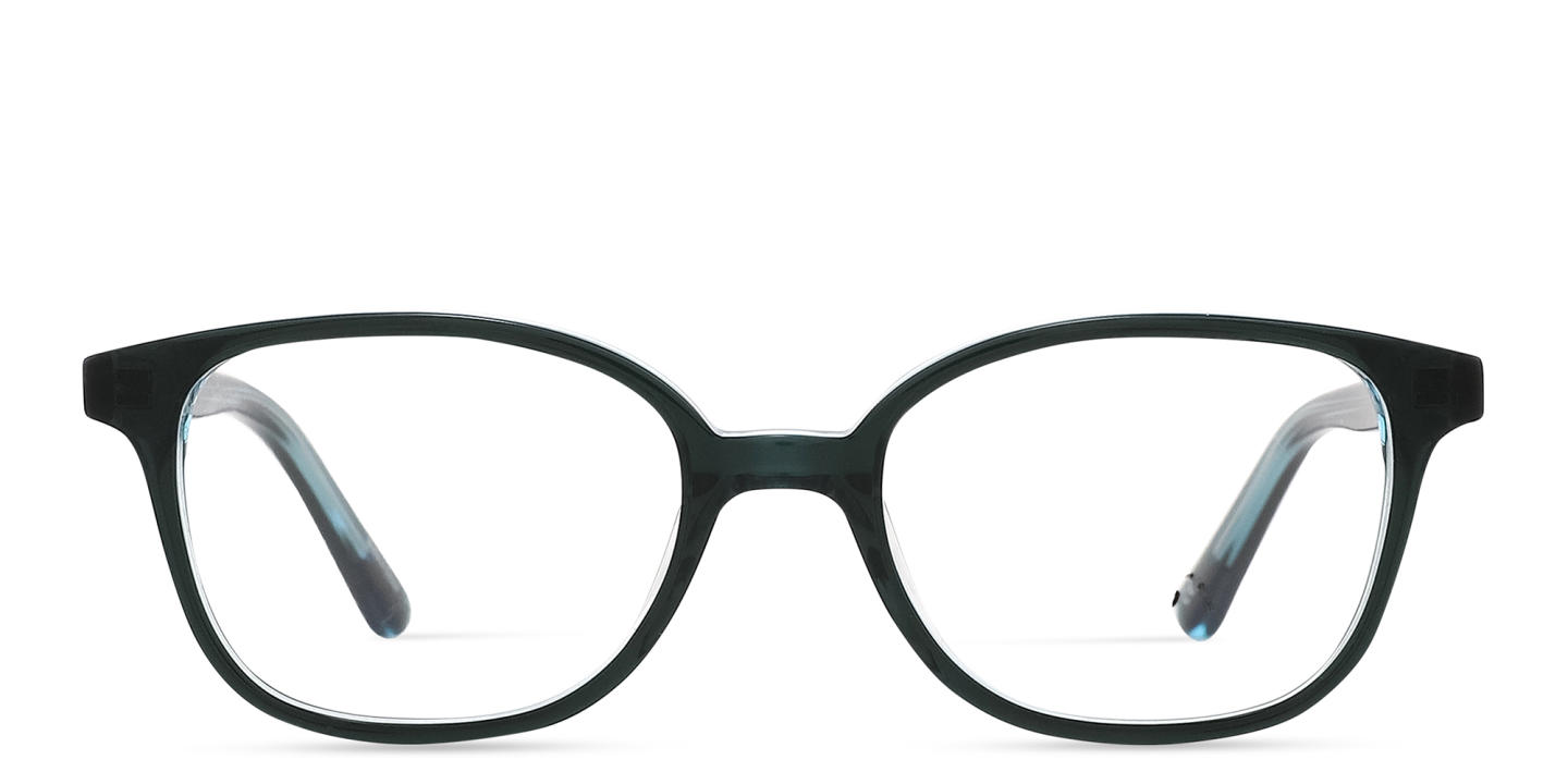 TRICE Logo Kids Square Eyeglasses in Green – Product Photo 0