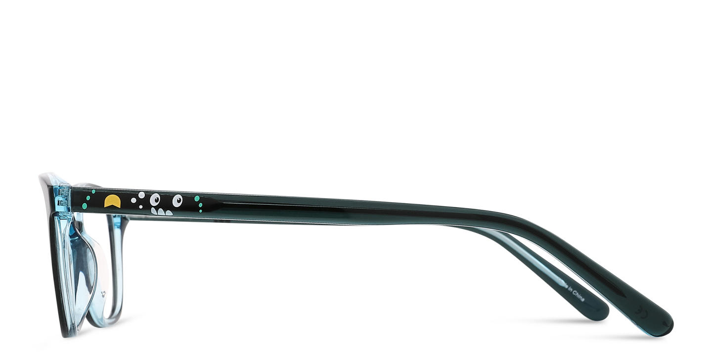 Shop TRICE Logo Kids Square Eyeglasses in Green online.