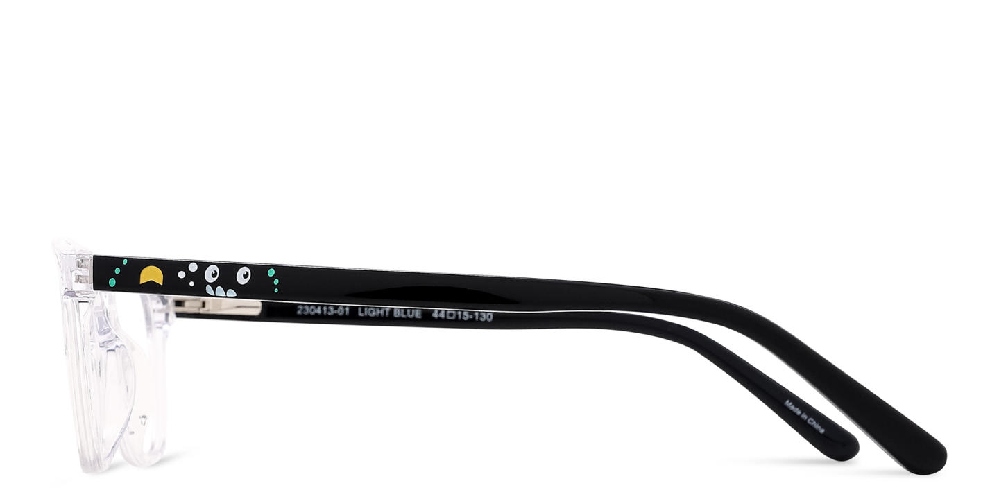 TRICE Logo Kids Square Eyeglasses in Clear – Product Photo 2