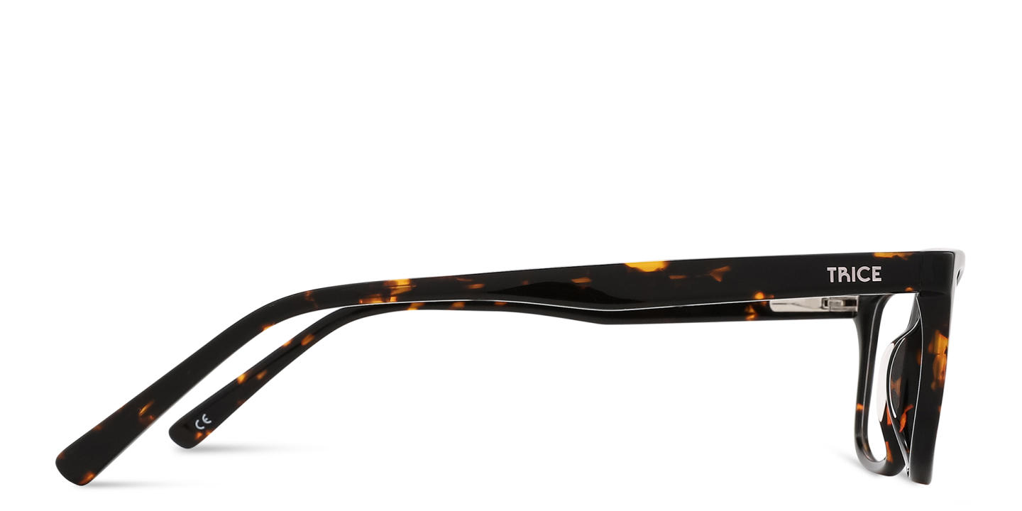 TRICE Logo Kids Rectangle Eyeglasses in Havana – Product Photo 3