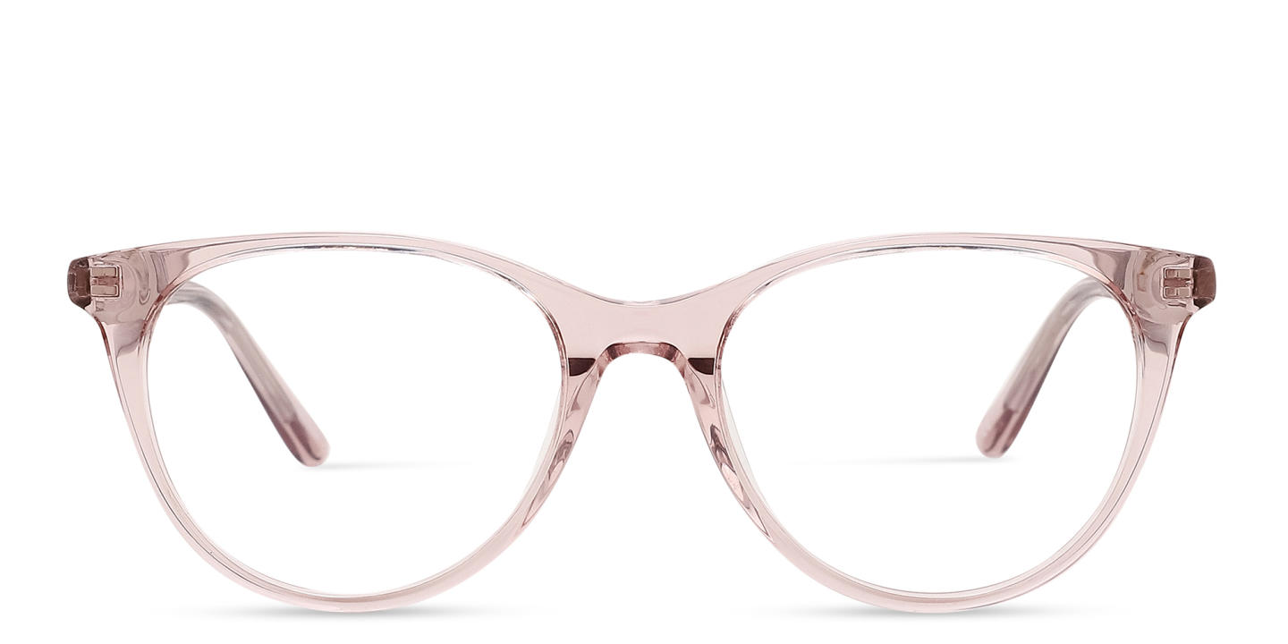 Shop TRICE Logo Kids Cat-Eye Eyeglasses in Transparent Peach online.