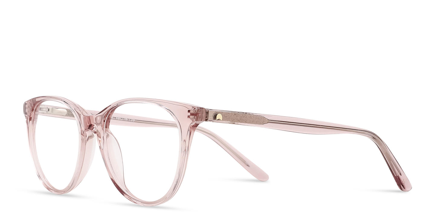 Shop TRICE Logo Kids Cat-Eye Eyeglasses in Transparent Peach online.