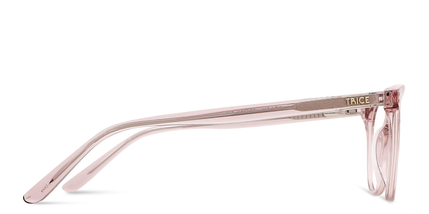 Shop TRICE Logo Kids Cat-Eye Eyeglasses in Transparent Peach online.