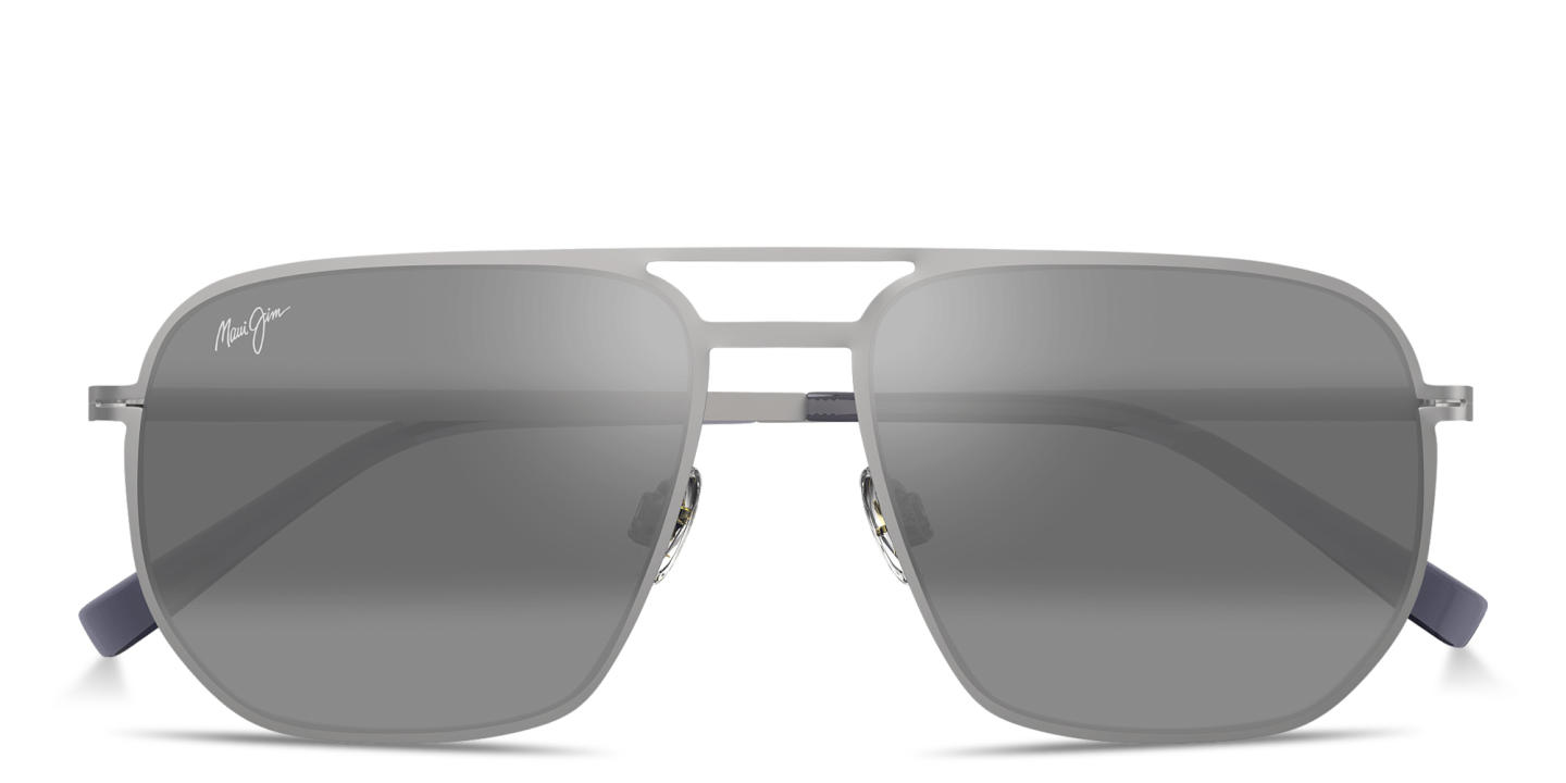 Shop Maui Jim Shark's Cove Unisex Square Sunglasses in Silver online.