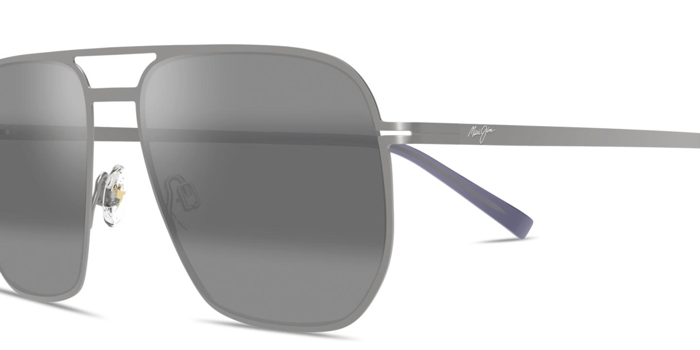 Shop Maui Jim Shark's Cove Unisex Square Sunglasses in Silver online.