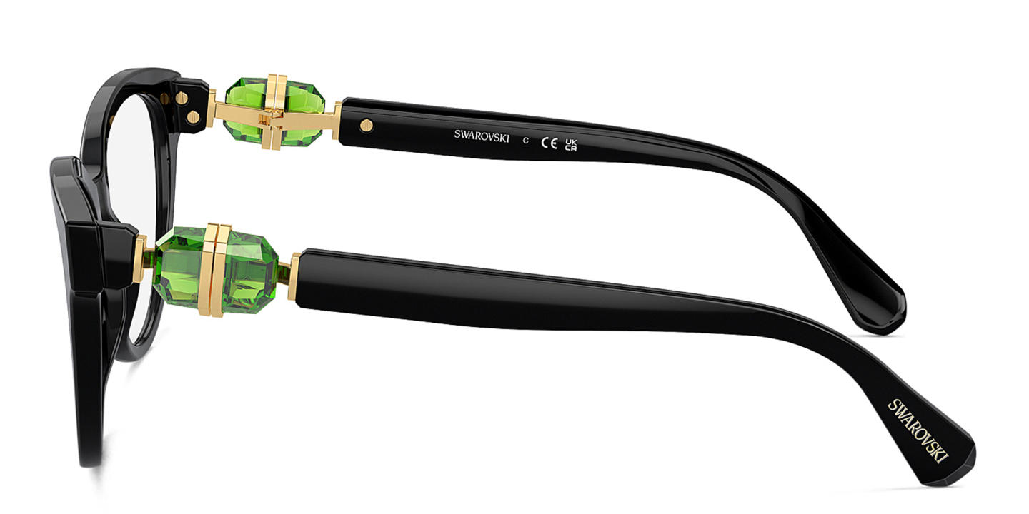 Swarovski Crystal-Embellished Cat-Eye Eyeglasses in Black – Product Photo 2