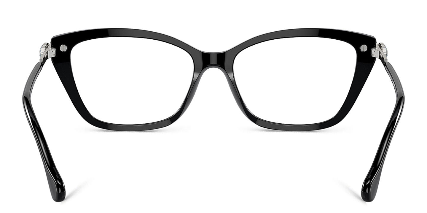 Swarovski Crystal-Embellished Wide Cat-Eye Eyeglasses in Black – Product Photo 3