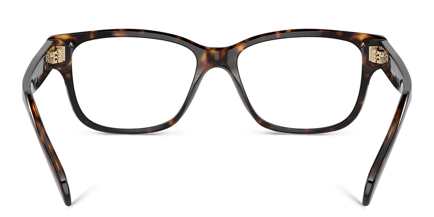 Swarovski Rhinestone Square Eyeglasses in Havana – Product Photo 3