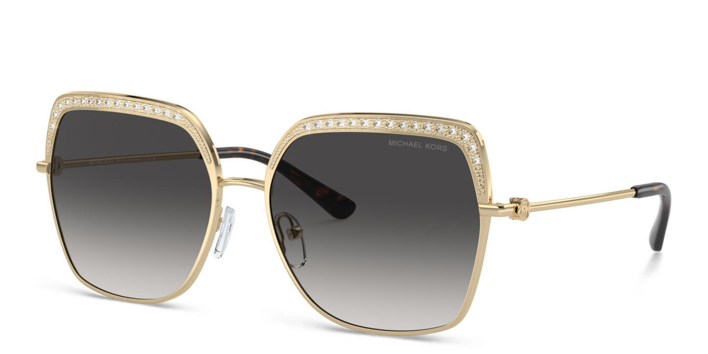 Michael Kors Greenpoint Oversized Square Sunglasses in Gold – Product Photo 1