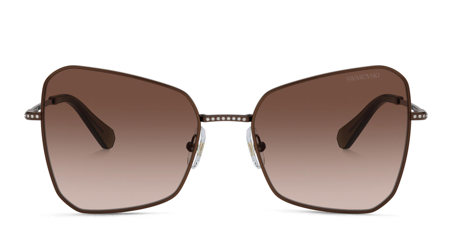 Swarovski Crystal Cat-Eye Sunglasses in Brown – Product Photo 0