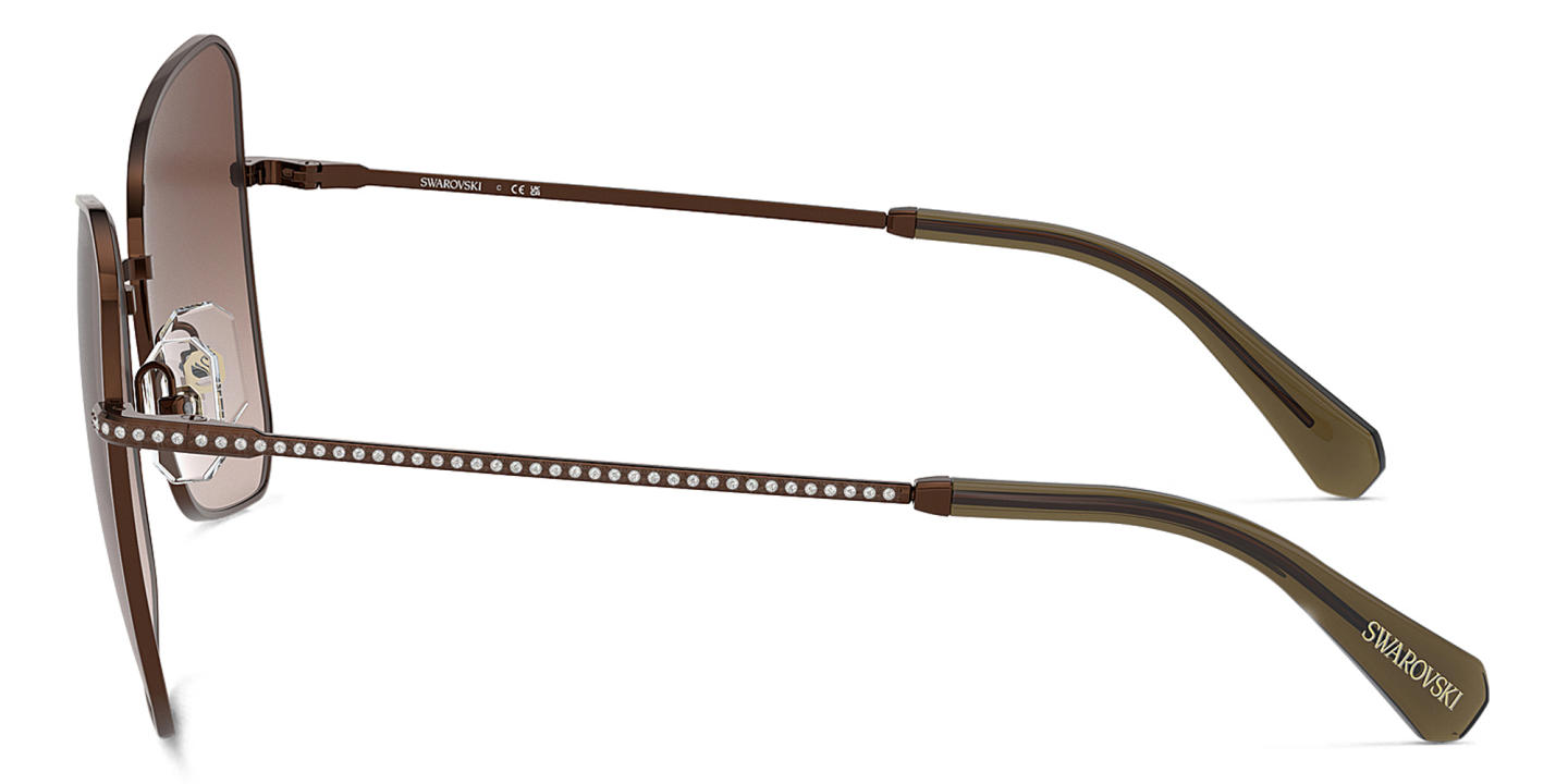 Swarovski Crystal Cat-Eye Sunglasses in Brown – Product Photo 2