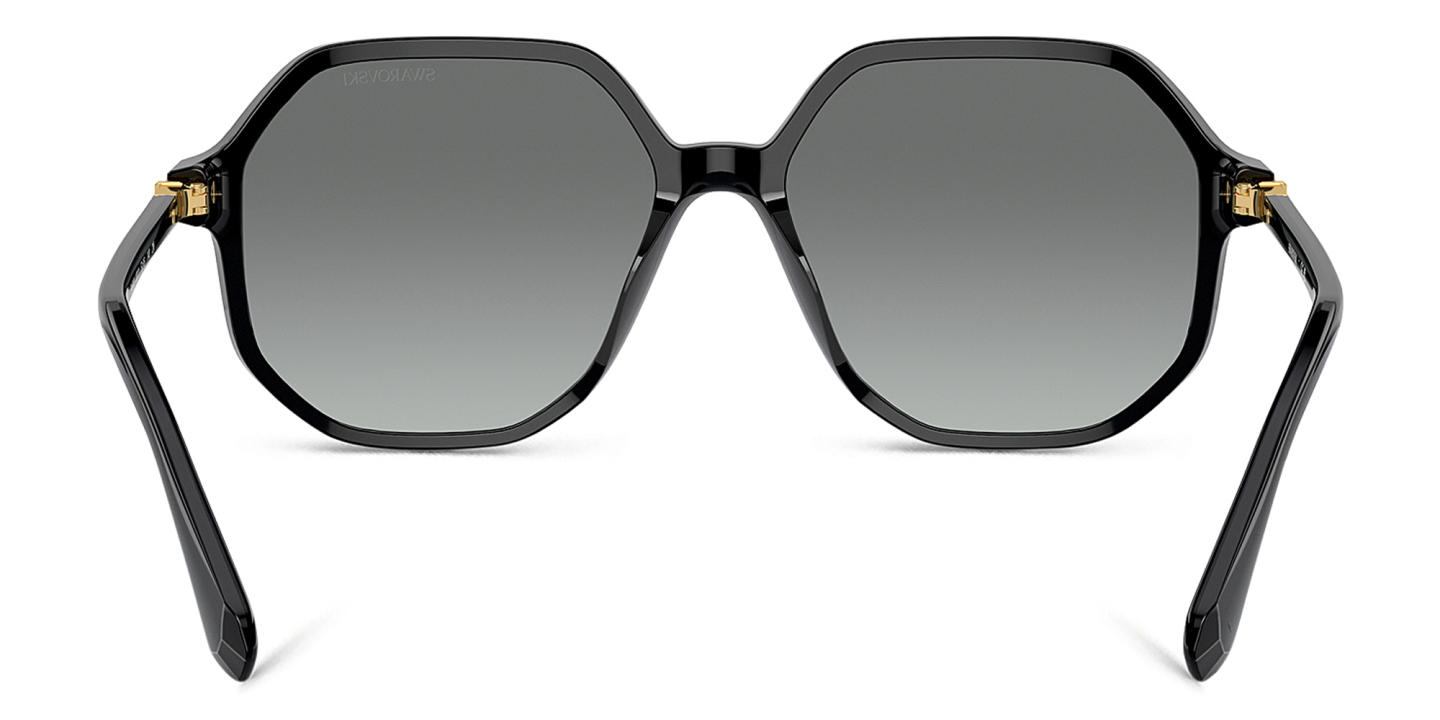 Swarovski Crystal-Embellished Irregular Sunglasses in Black – Product Photo 3