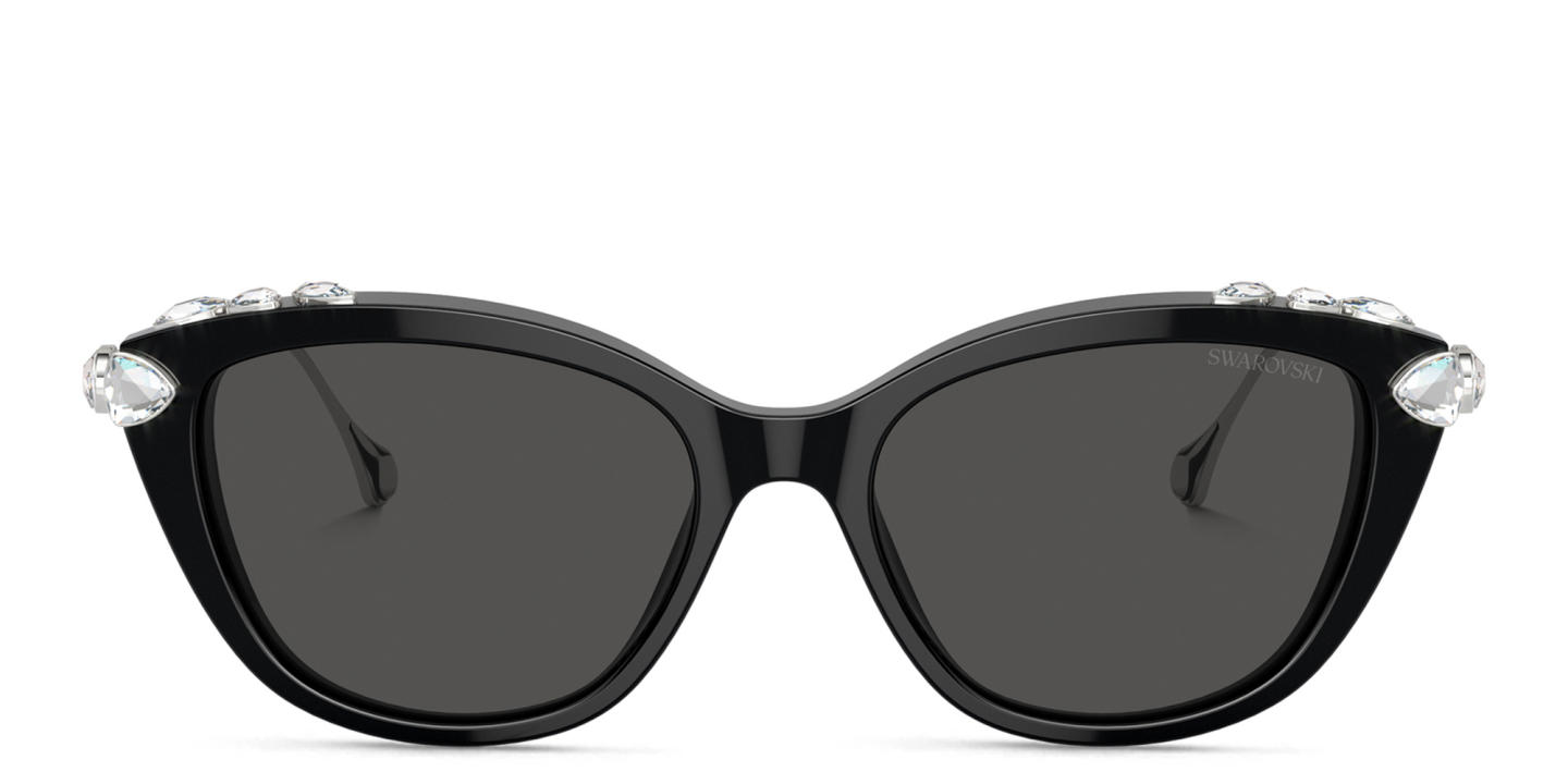 Swarovski Crystal-Embellished Cat-Eye Sunglasses in Black – Product Photo 0