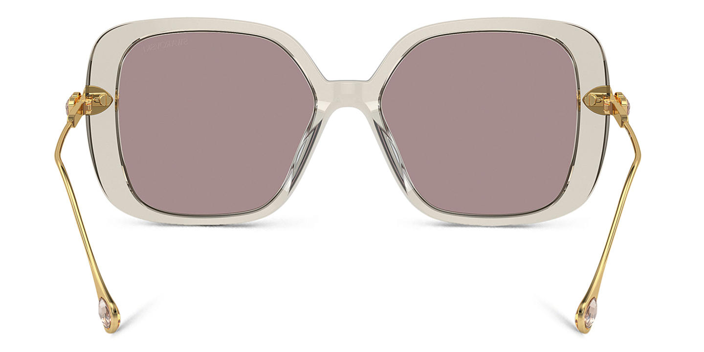 Swarovski Crystal-Embellished Oversized Square Sunglasses in Brown – Product Photo 3