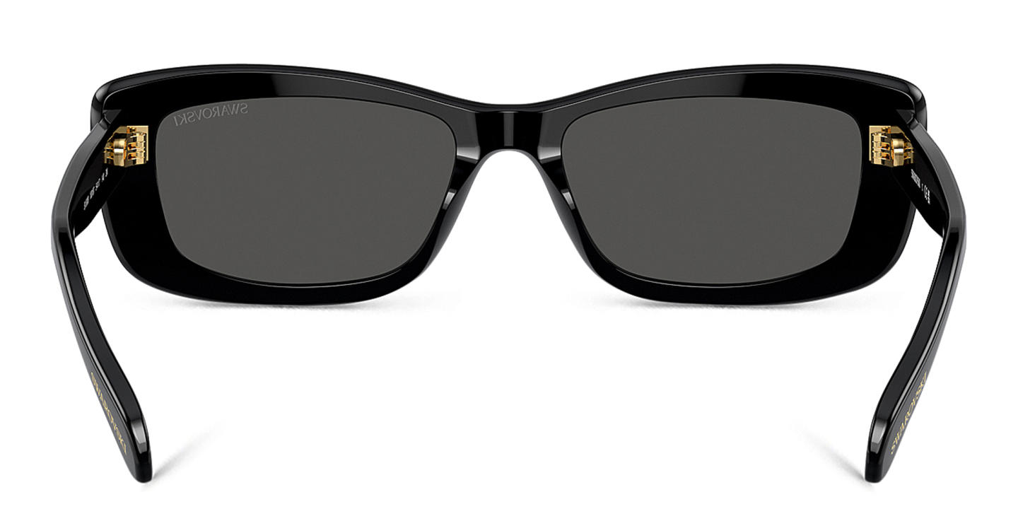 Swarovski Rhinestone Rectangle Sunglasses in Black – Product Photo 3